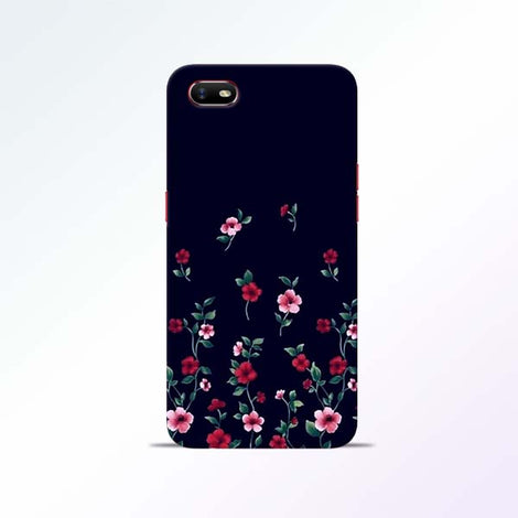 Black Flower Oppo A1K Mobile Cases