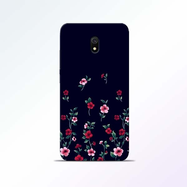 Black Flower Redmi 8A Mobile Cases