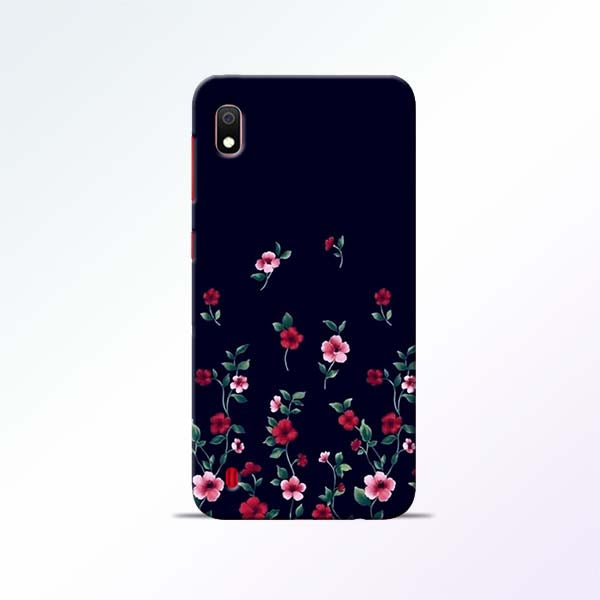 Black Flower Samsung Galaxy A10 Mobile Cases