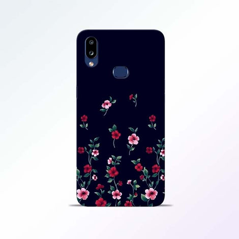 Black Flower Samsung Galaxy A10s Mobile Cases