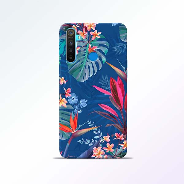 Blue Floral Realme 5 Mobile Cases