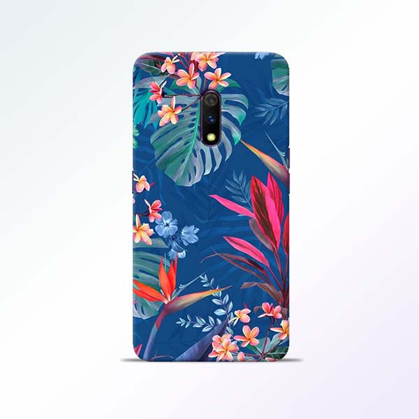 Blue Floral Realme X Mobile Cases