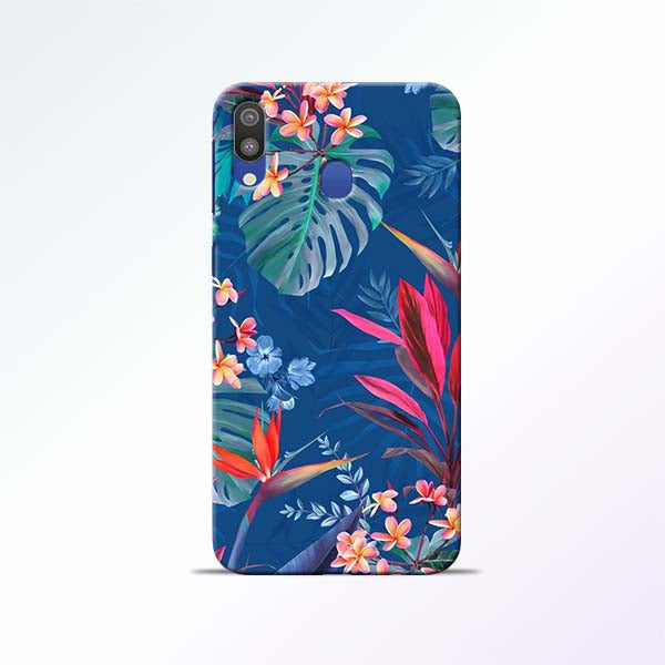 Blue Floral Samsung Galaxy M20 Mobile Cases