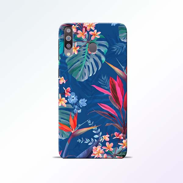 Blue Floral Samsung Galaxy M30 Mobile Cases