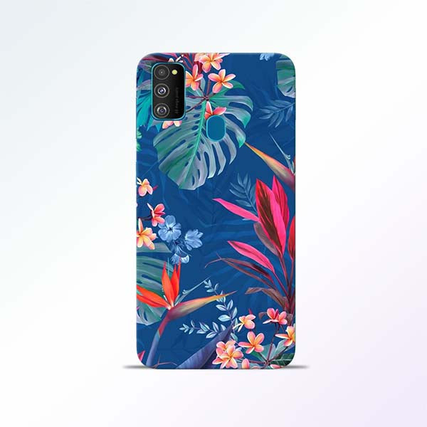 Blue Floral Samsung Galaxy M30s Mobile Cases