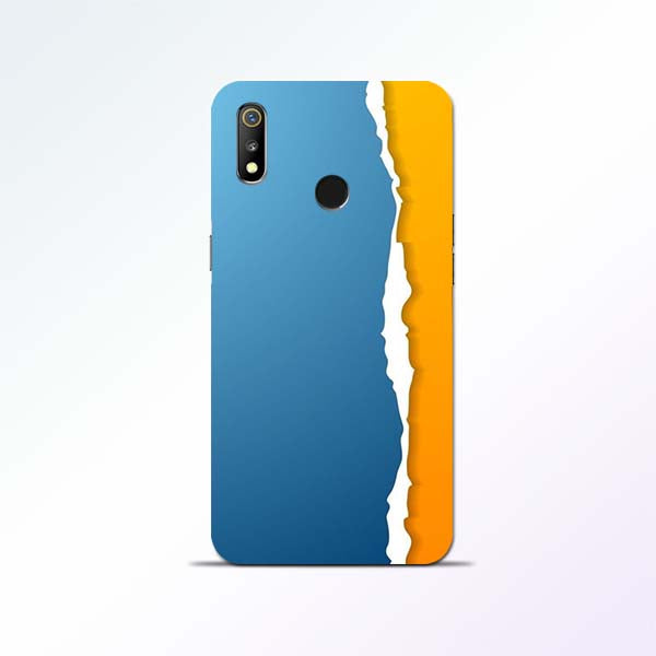Blue Yellow Realme 3 Mobile Cases