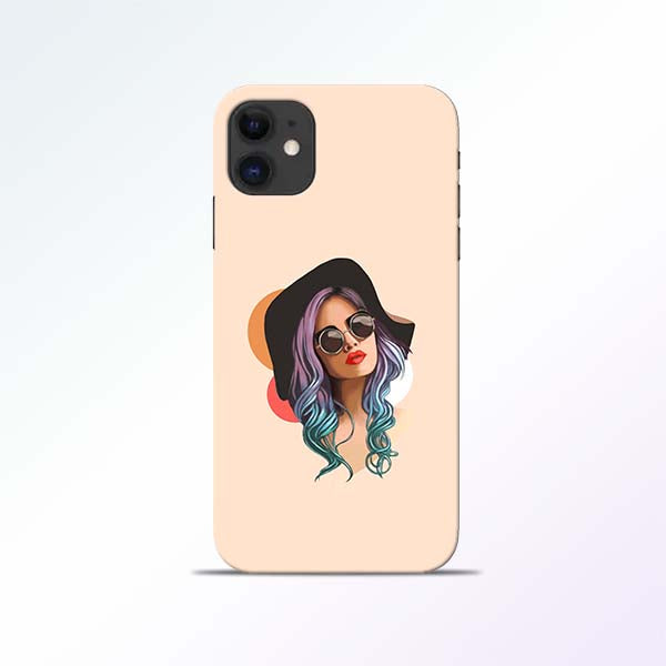 Girl Sketch iPhone 11 Mobile Cases