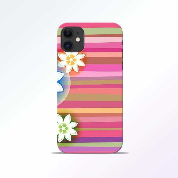 Pink Stripes iPhone 11 Mobile Cases