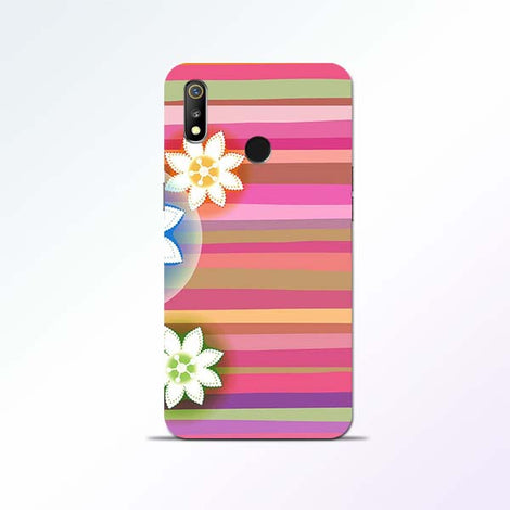 Pink Stripes Realme 3 Mobile Cases