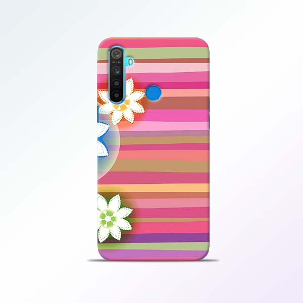 Pink Stripes Realme 5 Mobile Cases
