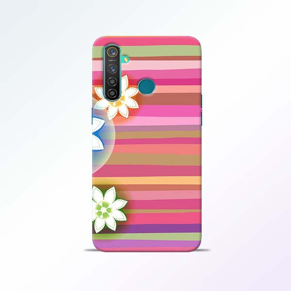 Pink Stripes Realme 5 Pro Mobile Cases