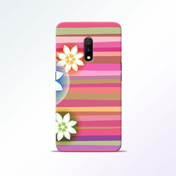 Pink Stripes Realme X Mobile Cases