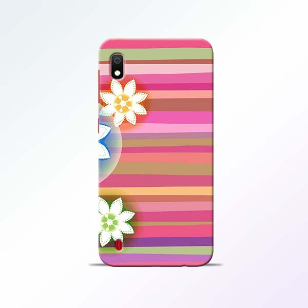 Pink Stripes Samsung Galaxy A10 Mobile Cases