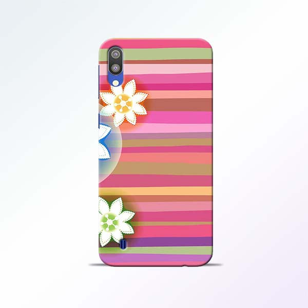 Pink Stripes Samsung Galaxy M10 Mobile Cases