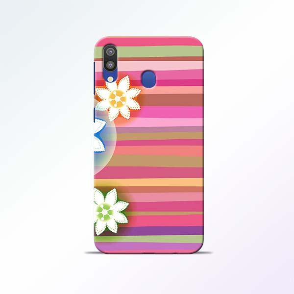 Pink Stripes Samsung Galaxy M20 Mobile Cases