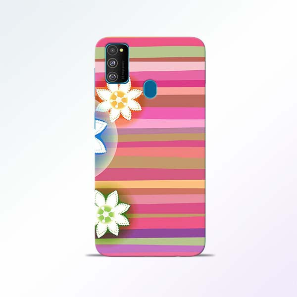 Pink Stripes Samsung Galaxy M30s Mobile Cases