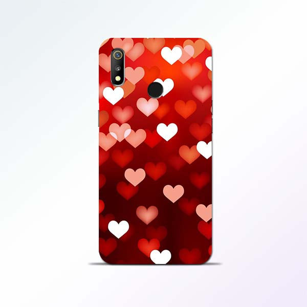 Red Heart Realme 3 Mobile Cases