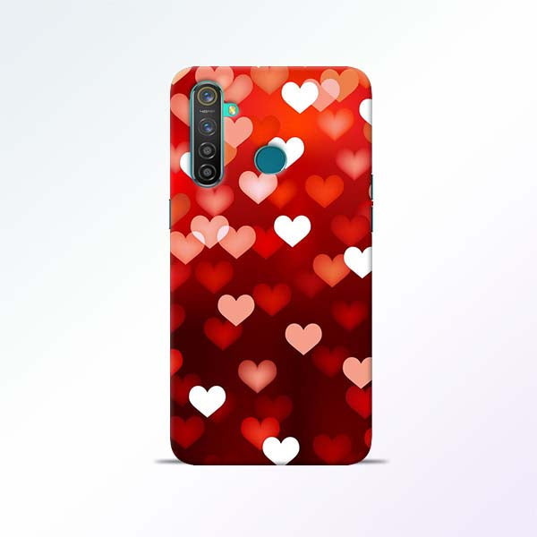 Red Heart Realme 5 Pro Mobile Cases