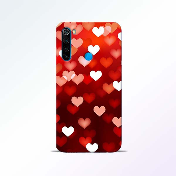 Red Heart Redmi Note 8 Mobile Cases